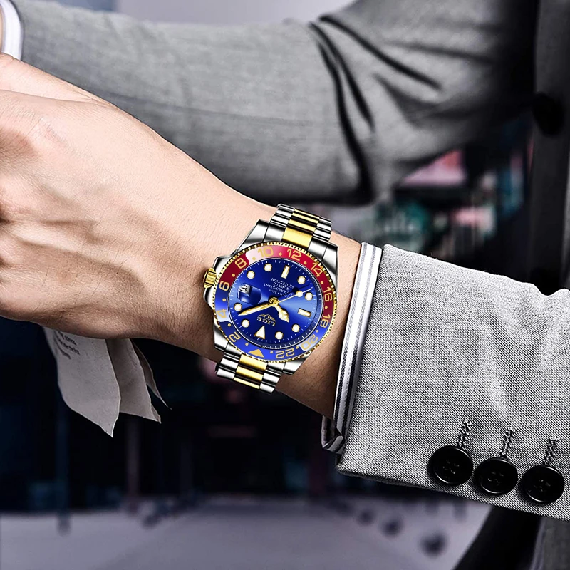 LIGE Men's Watches Quartz Wrist Watches Top Brand Luxury Stainless Steel Watch for Men Waterproof Calendar Clock Male Wristwatch 5