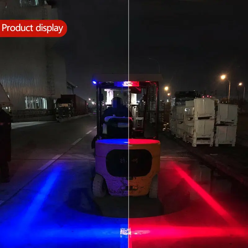 4 шт./лот 30 Вт синий/красный светодиодный вилочный погрузчик Forktruck Лампа безопасности Рабочая 10-80 в Предупреждение прожектор рабочий свет для вилочного грузовика