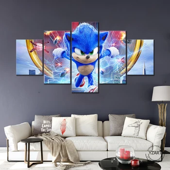 

Sonic the hedgehog Hd game poster decoration Bedroom room wall painting decorative picture Christmas gift Household soft outfit