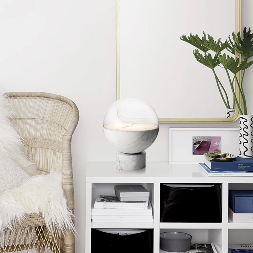 Постмодерн светодиодный светильник из мраморного стекла освещение американский