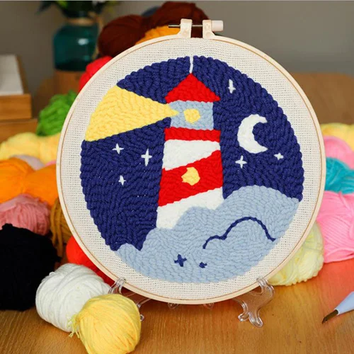 DIY kit Needlework Girls Handicraft Kids art craft Creativity Material set Learning Educational toys for Children Adult Gift lighthouse