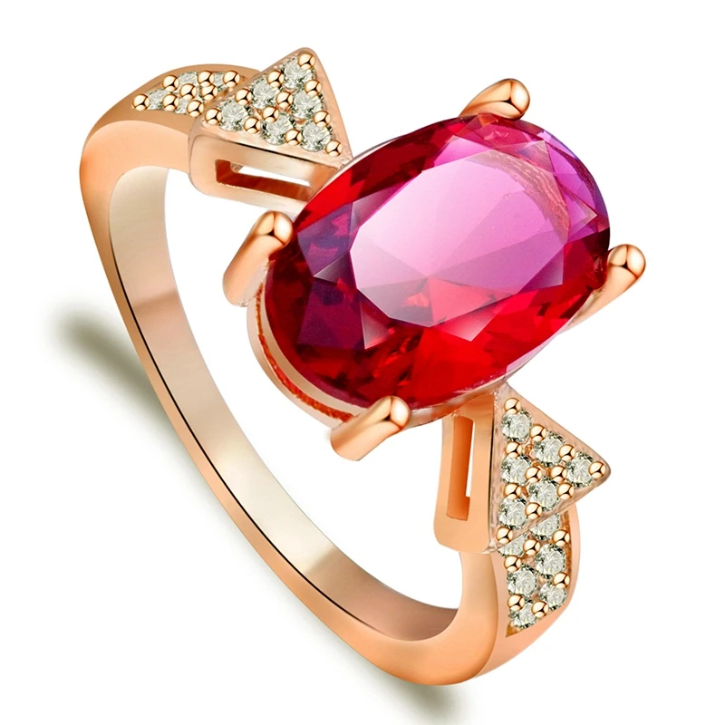 Женское Обручальное кольцо с зеленым фианитом и розовым золотом|rings for women|ring