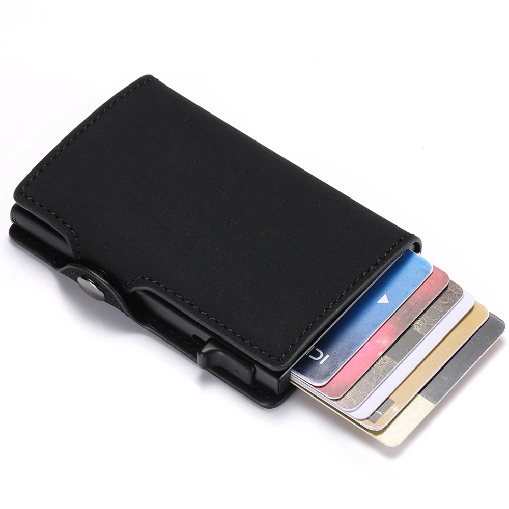 Новый RFID блокирующий мужской кошелек с автоматической застежкой держатель для