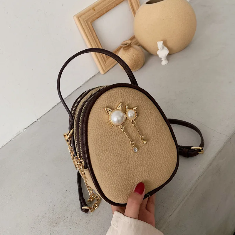 

2019 new tide slanting female bag fashion Korean version 100 lap chain bag single shoulder bag tide