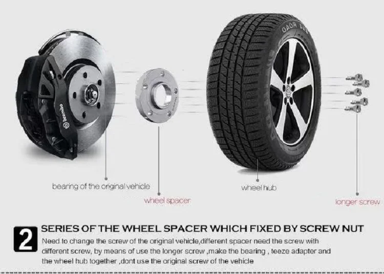 de alumínio roda espaçador adaptador flange para