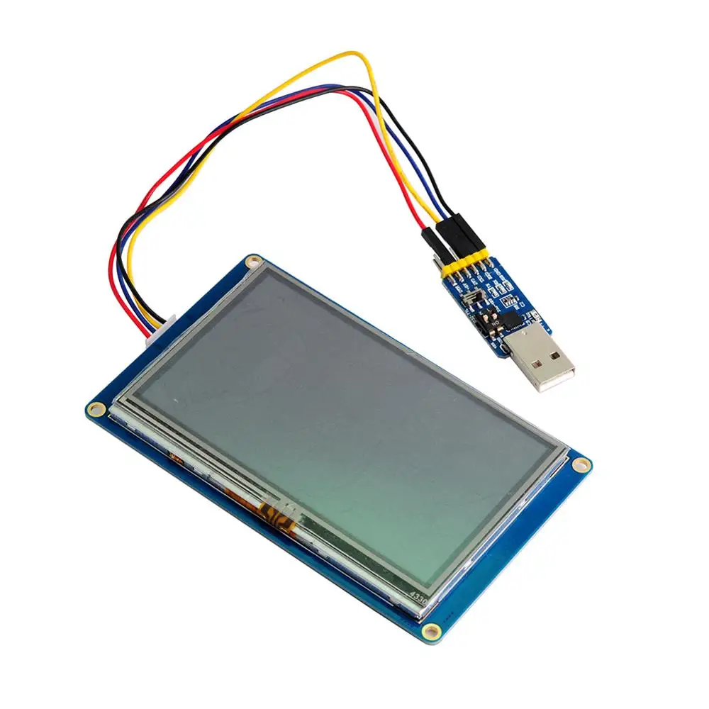 Модуль ЖК дисплея Nextion Basic NX4827T043 4 3 дюйма HMI сенсорная панель TFT с чехлом USB для ESP8266