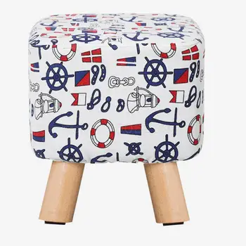 

Solid Wood Creative Small Bench Household Creative Lovely Sofa Bench Foot Bench Small Stool Cloth Art Low Stool Adults Wear Shoe