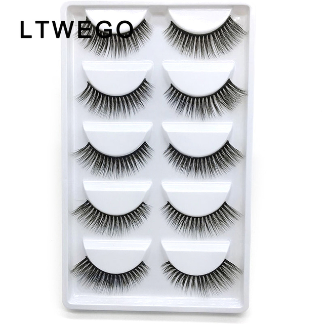 NEW 5Pairs 3D Faux Mink Eyelashes Natural Thick Long False Eyelash Dramatic Fake Lashes Makeup Extension Eyelashes Cilio