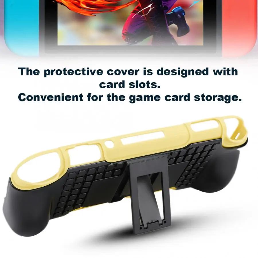 Для контроллера игровой консоли Switch Lite 2 в 1 защитный чехол из ТПУ с подставкой и отделениями для карт