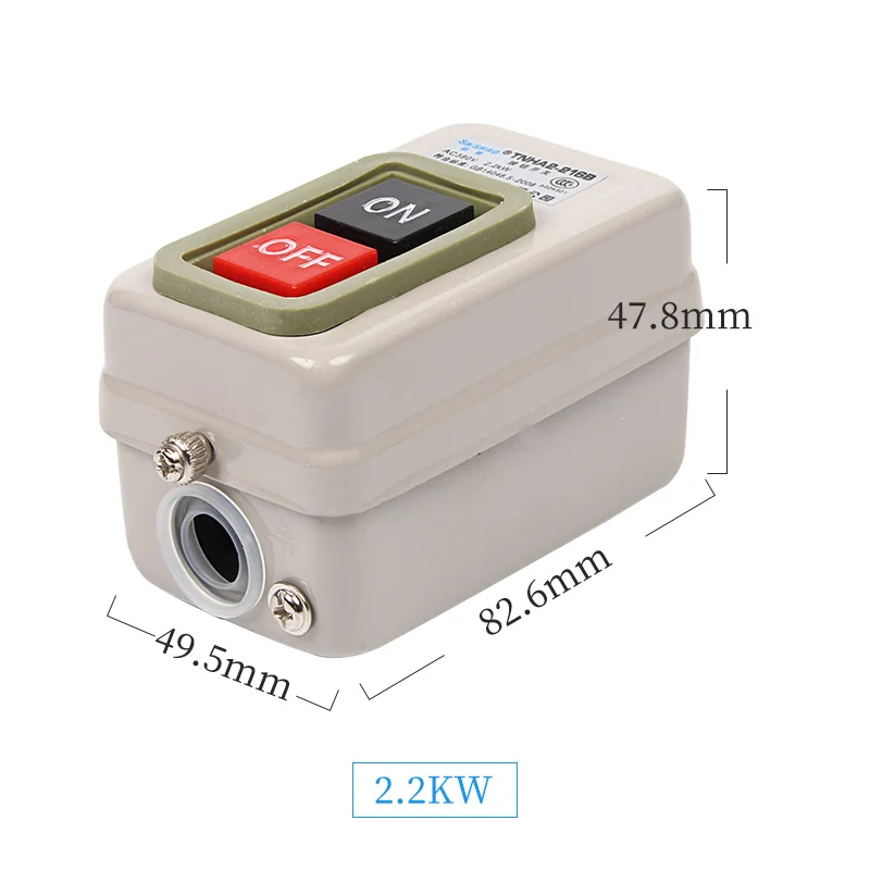 TNHA2-BS211B BS216B BS230B Управление кнопочный переключатель AC220V 380V ВКЛ-ВЫКЛ 2 Позиции 3.7KW трехфазный Мощность начать 50 Гц/60 Гц