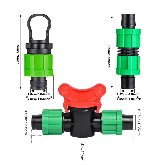 Forró Csepegtető Öntözési Lezáró Szelepcsatlakozó Könyök Végsapka 1/2 Hüvelykes Univerzális Adapter Cseppcsövek Csatlakozója 16-17 Mm-Hez - Image 6