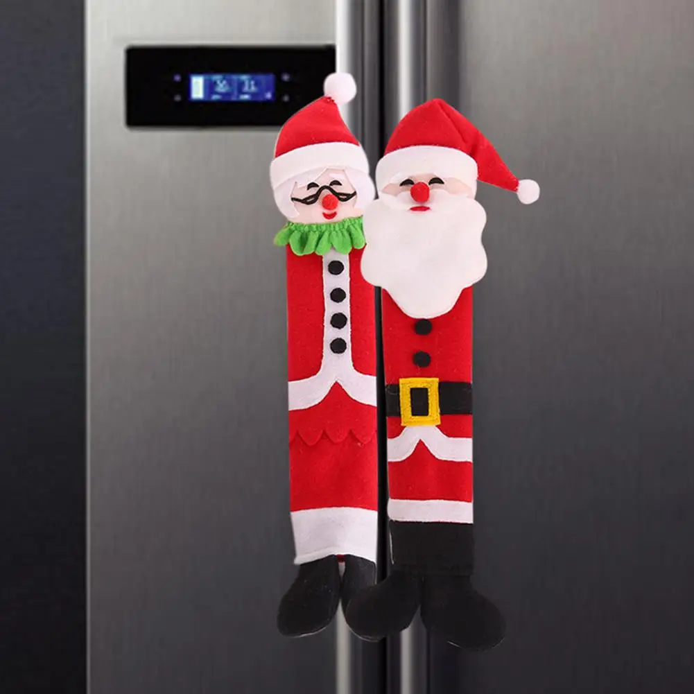 

AsyPets 3pcs/set Christmas Decoration Door Handle Covers for Kitchen Refrigerator Microwave Oven