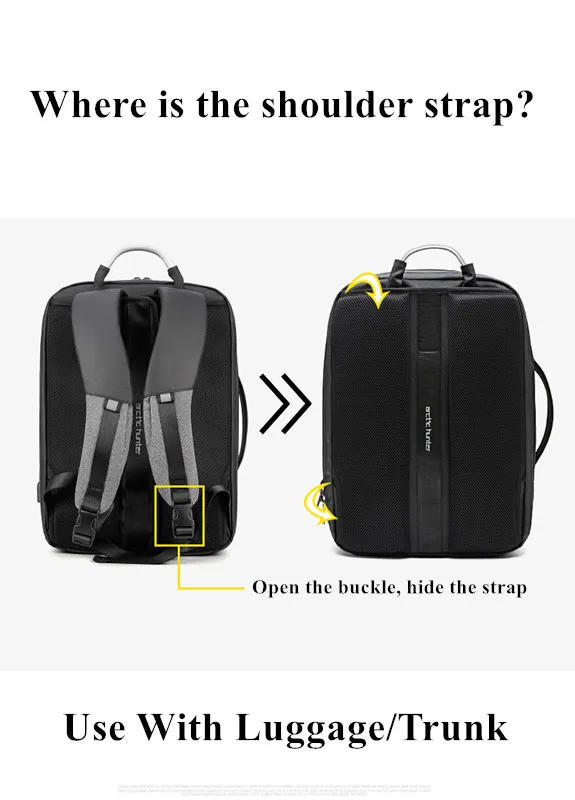 ArcticHunter Sale Laptop Backpack Men 17 inch Office Work Men Backpack Business Bag Unisex 10 inch iPad Backpack Thin Back Pack