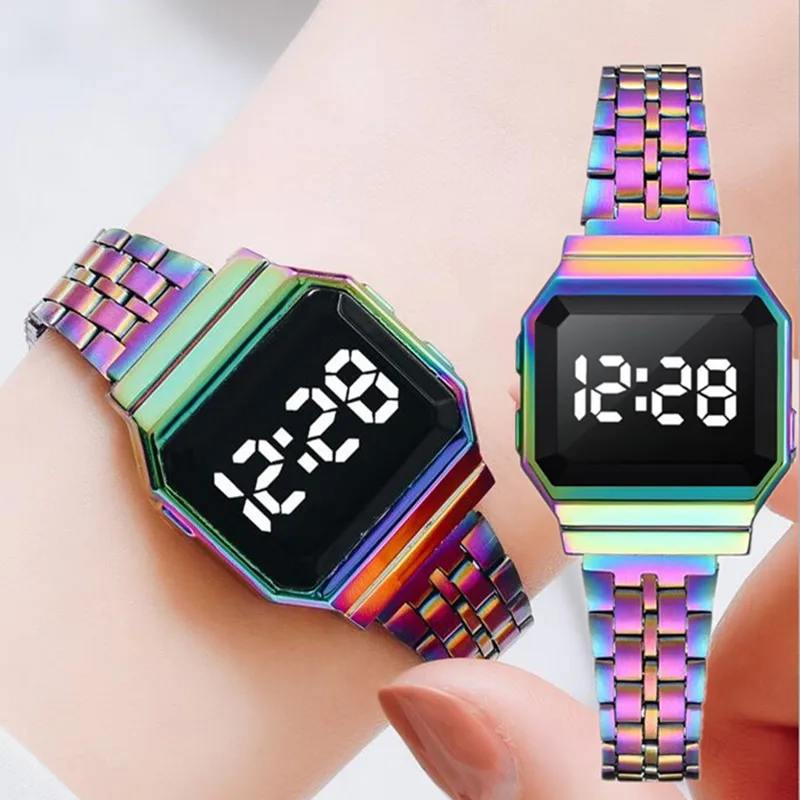 

New Casual Rose Gold Silver Women Watches Fashion Electronic Digital Display Retro Style Clock Relogio Masculin Reloj