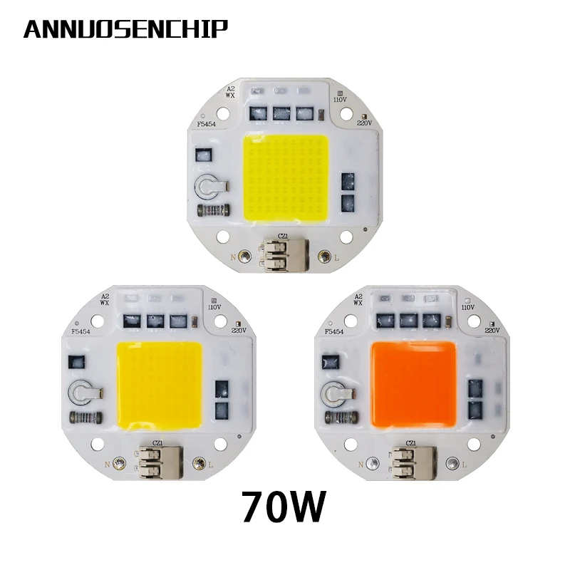 Free soldering LED COB Chip 70W 50W 30W indoor LED full spectrum plant lamp 220V 110V matrix cool white warm white