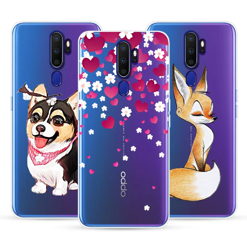 

Ultra Thin Slim Tpu Painted Cover For Oppo A9 A5 2020 Cute Silicone Soft Anti-Slip Phone Case Painted Coque