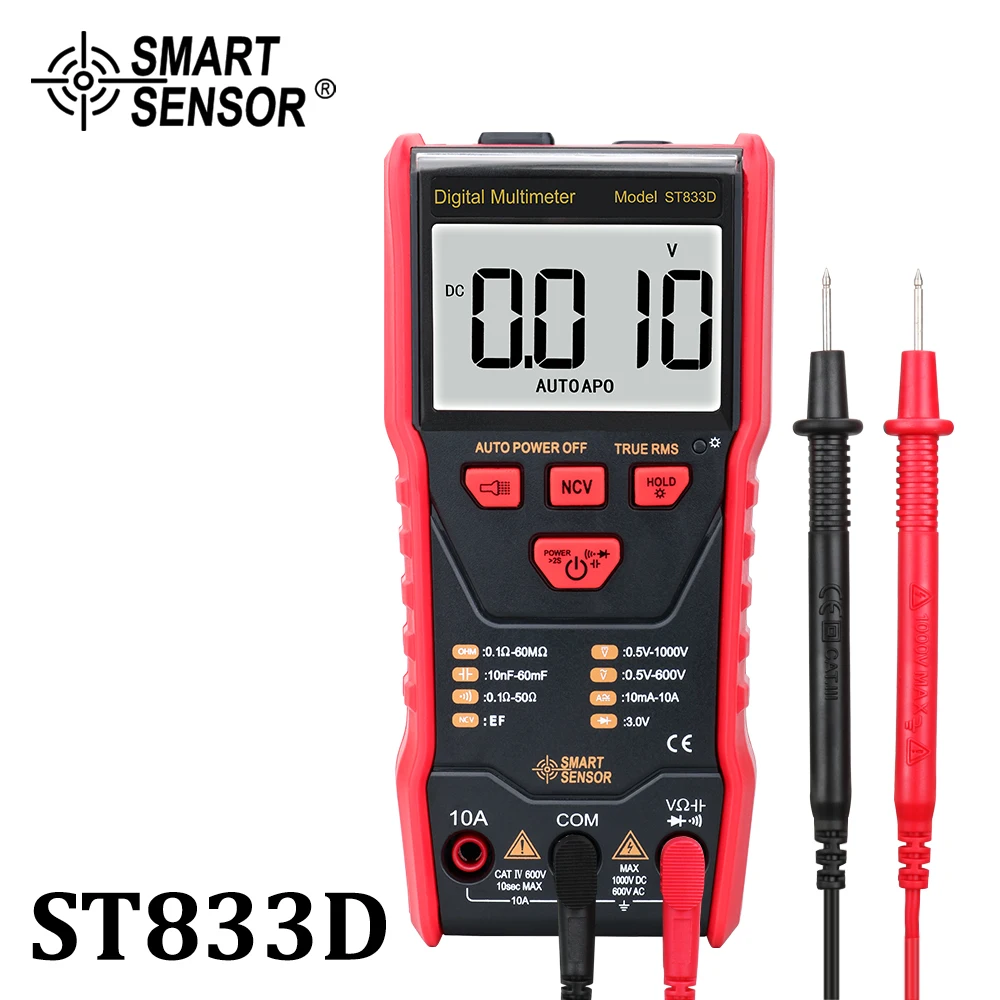Goedkoop Digitale Multimeter Ncv Voltmeter Amperemeter True Rms Ac Dc Spanning Stroom Capaciteit Weerstand Ohm Tester 6000 Telt Zaklamp