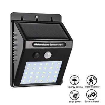 

4pcs LED Solar Powered Light Solar Wall lamps 30 LEDs PIR Motion Sensor Solar Lights Outdoor Waterproof Garden Decoration Lamps