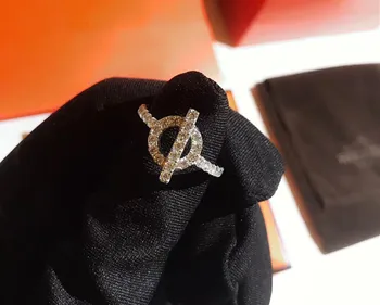 

Brand Jewelry OT Lock Ring For Women 925 Sterling Silver Jewelry Cubic Zirconia Cute Finger Ring Jewelry