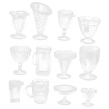 12 штук Кукольный дом Миниатюрный Кухонная посуда чашка для мороженого контейнеры для еды DIY