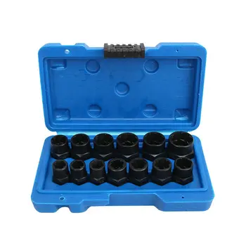 

Damaged Bolt Nut Screw Remover Extractor Removal Set Nut Removal Socket Tool Threading Hand Tools Kit With Box