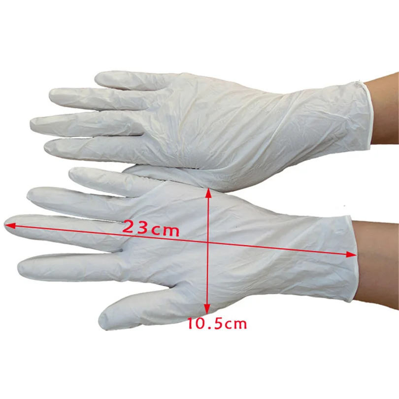 9寸白色丁晴手套主图尺寸图
