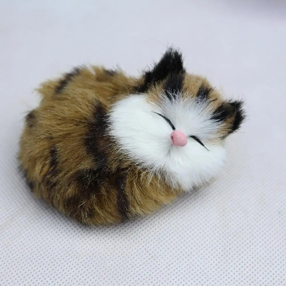 Симпатичная игрушка-игрушка в виде кошки котенка, плюшевая кукла, миниатюрная фигурка с подвесной корзиной, украшение для рабочего стола, фигурка для домашнего декора, подарок