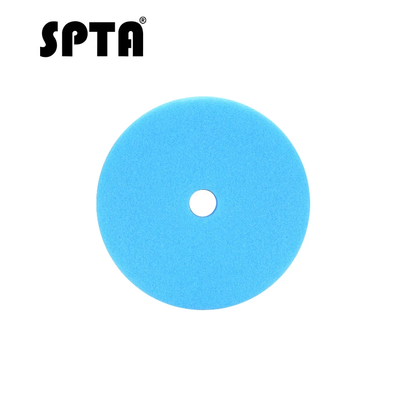 1 Piece Blue Pad SPTA 6 дюймов ультра-тонкий полировальный коврик самоклеющийся Т-образная Автомобильная Вощеная губка Полировочная поролоновая накладка конический край для 5 дюймов DA/RO полировщик - Цвет: 1 Piece Blue Pad