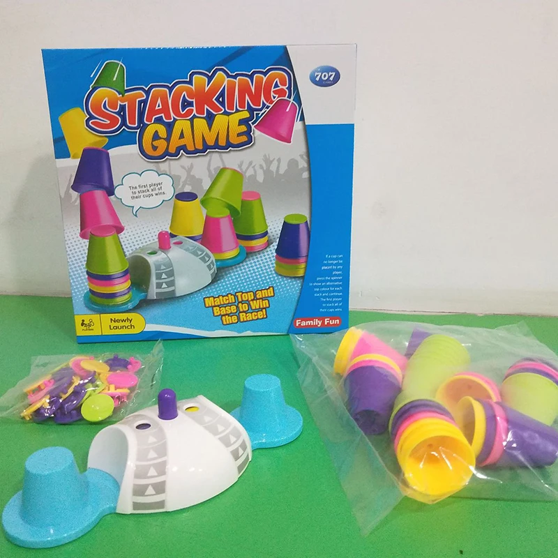 Stacking Toys Folding Cup Stracking Game Set Hand-speed Competitive Competition Interaction Educational Play Toys Speed Training