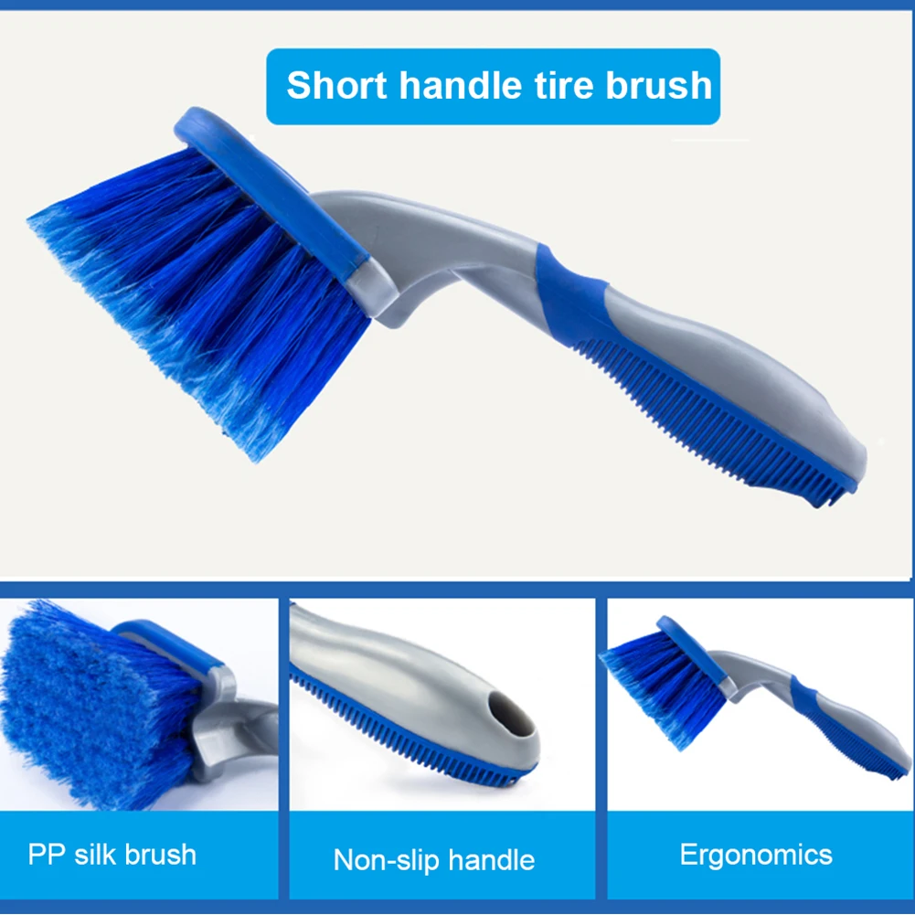 Car Wheel Brush Kit, Wheel Cleaning Brush Rim Cleaner Brush, Tire Brush fits Cars Motorcycle Bike Wheel Rims Cleaning(3 Pack