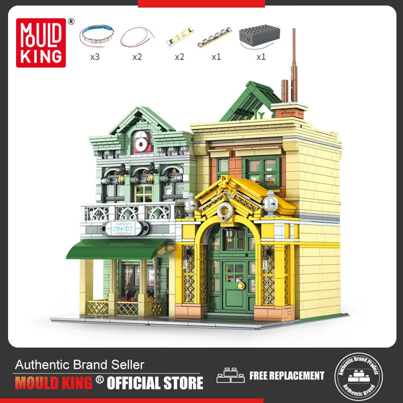 MOULD KING 16023 Street View Building Kits for Teens The MOC French