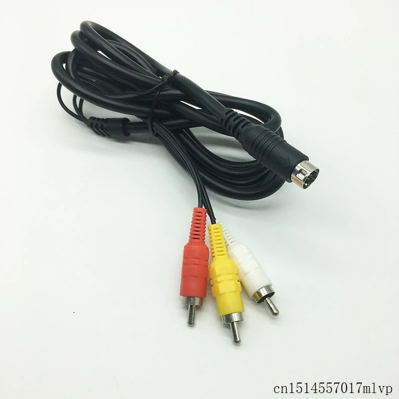100 Pcs 1.8M AV RCA Video Cable For Sega Genesis 2 3 Game to 3 RCA for Megadrive 2 AV TV Cable