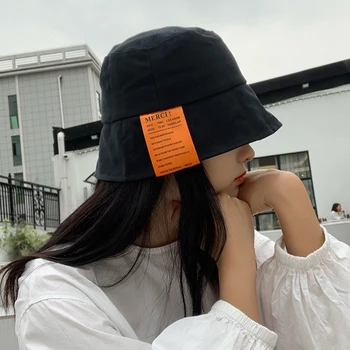 

Japanese alphabet bucket hat summer sunscreen sun hat tide fashion casual wild fisherman hat women