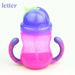 Bouteille d'alimentation pour bébé, Mini tasse à lait avec poignées, en paille, pour enfants 