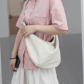 

Casual Canvas women hobos bags Korea female Shoulder bags big handbag bolsas feminina ladies Crossbody Bags Beige black totes