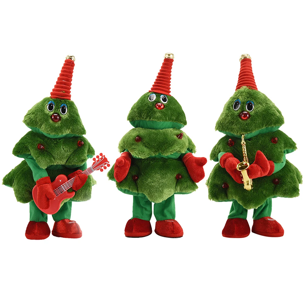 Dancing Christmas Tree Electronic Plush Toys Gifts Ornaments for Children Singing Electric Toy Kids Gift | Дом и сад