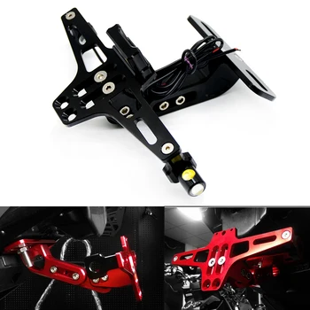 

For YAMAHA V-MAX V MAX LOGO VMAX 1200 1700 Motorcycle Accessories CNC Rear License Plate Mount Holder with LED Light