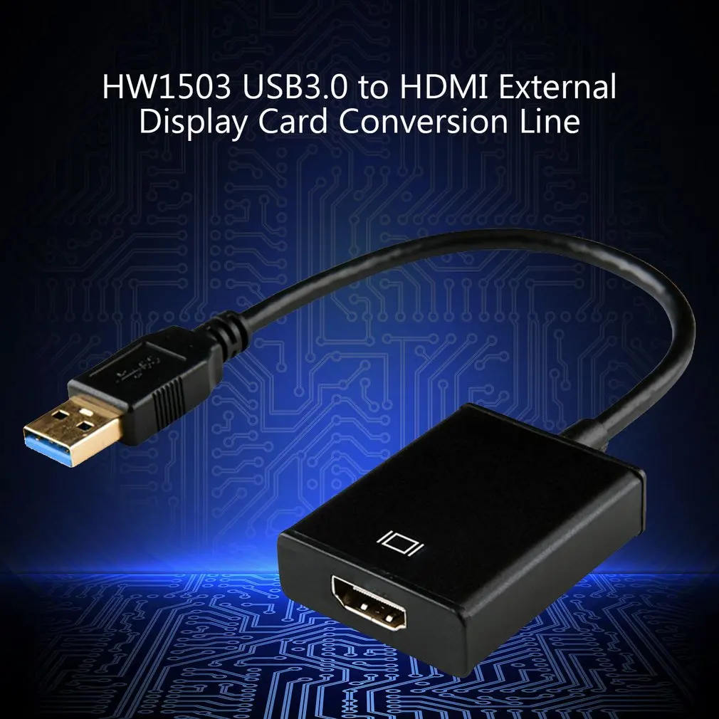 HD 1080P USB 3,0 к HDMI конвертер адаптер USB кабель для передачи данных для HDMI внешняя Видеокарта Multi touch монитор адаптер для Windows 7/8/10