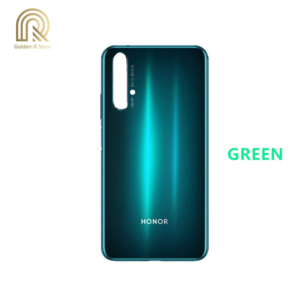 Оригинальная задняя панель корпуса для huawei Honor 20 задняя крышка Крышка батарейного отсека с объективом камеры для замены+ подарок
