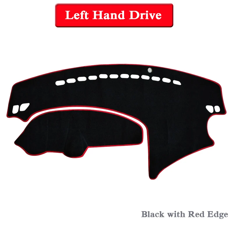 Black Red LHD Автомобильный Стайлинг приборной панели Избегайте Light Pad Инструмент крышка платформы коврики Роза для Mazda 3 BL 2010-2013 LHD и RHD анти-коврик - Название цвета: Black Red LHD
