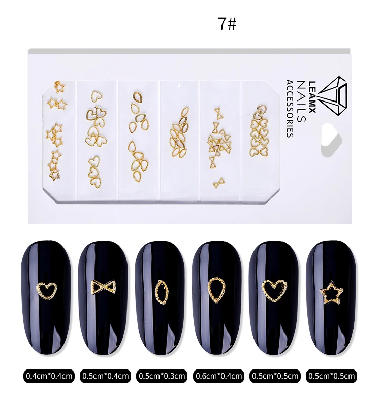 LEMAX Mixed/bag Alloy Jesus Cross Frame Star Nail Art Decorations 3D DIY Manicure Tools Nail Accessories Charms Punk Decor L533