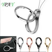 YPAY металлический ремешок для мобильного телефона Подставка для ключей телефонов ремешок для iPhone 8 X XR XS брелок держатель телефона на палец подставка