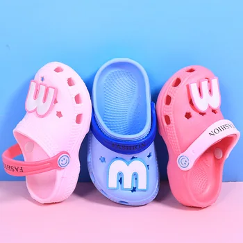 

Baby Slippers 1-3 Years Old Boys Non-slip Indoor Home Children's Hole Shoes Baby Toddler Girls Sandals Mickey Minnie Beach Shoes