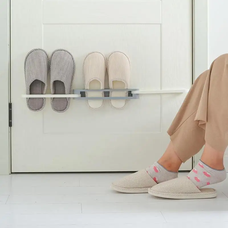 

1pc for 3 Pairs Wall-mounted Shoes Rack Storage Space Saver Towel Rack Footwear Organizers Stand Shelf for Home Bathroom