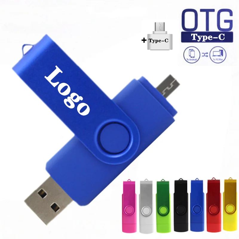 

Metal Pendrive 64GB OTG 3IN 1 Type-C Usb Flash Drive High Quality Pen Drive 16G 32GB 4G High Speed USB 2.0 Memory Free Logo Gift