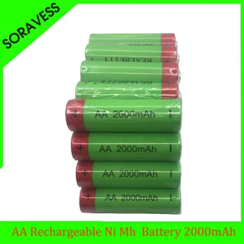 

2-16PCS AA Rechargeable Batteries 1.2V 2000mAh NI MH Ni-MH Pre-Charged aa Battery for Toys Camera Microphone