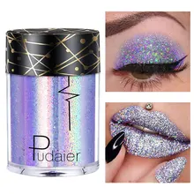 

Eyeshadow Shimmering Powder Delicate Long Lasting Face Eyes Shade Pigment Body Glitter Compact Portable 9 Colors Festival Makeup