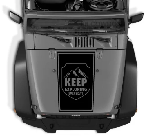 

For Keep Exploring Everyday Hood vinyl sticker decal Fits any hood Jeep wrangler 23d