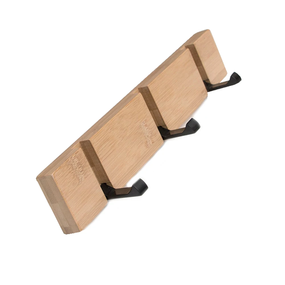 Clothes hook wooden hook door behind the wall hanging hooks solid wood wall creative coat hook Convenient universal hook - Цвет: 3 hooks