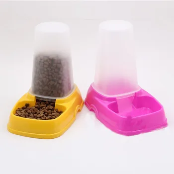 

Pet Food Bowl Cat Feeder 1pcs Random Delivery Of Colors Automatic for Water Puppy Portable Convenience Dog Dispenser